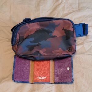 Like New Lululemon 1L Belt Bag.  * Bonus NWoT Mini Vera Pella Leather Wallet